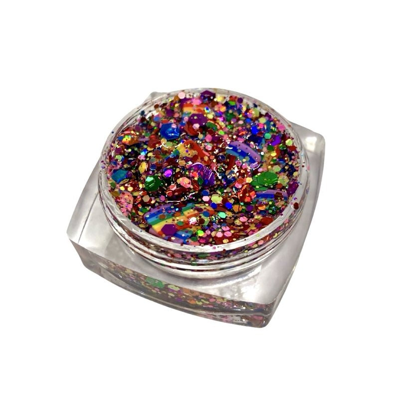 Pride Rainbow Glitter Gel