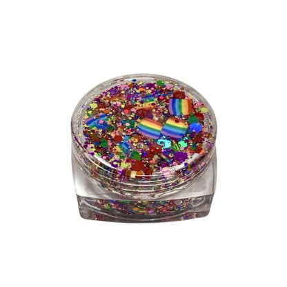 Pride Rainbow Glitter Gel