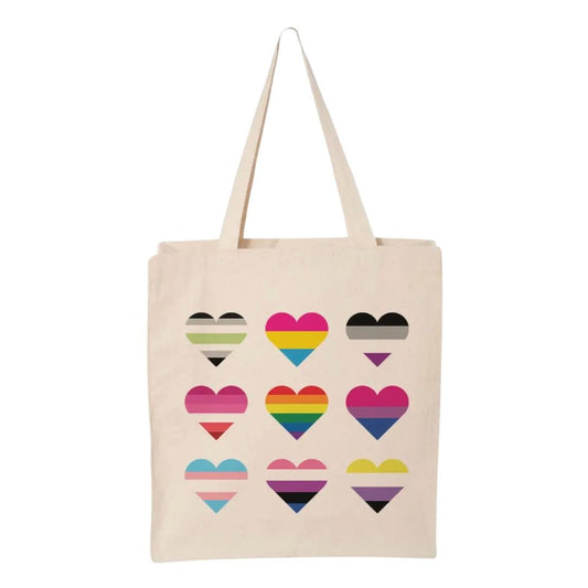 Pride Flag Heart Tote