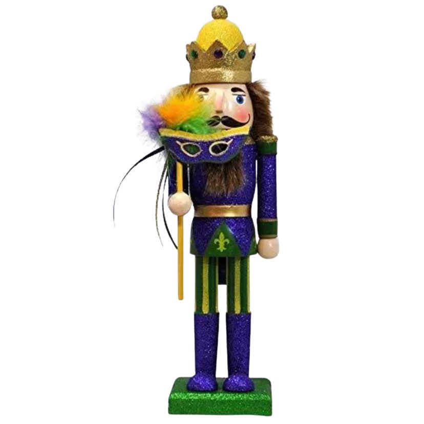 Mardi Gras Nutcracker with Mask