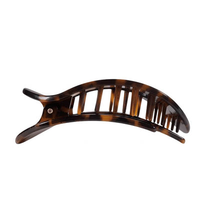 Teleties Large Flat Round Clip, Tortoise