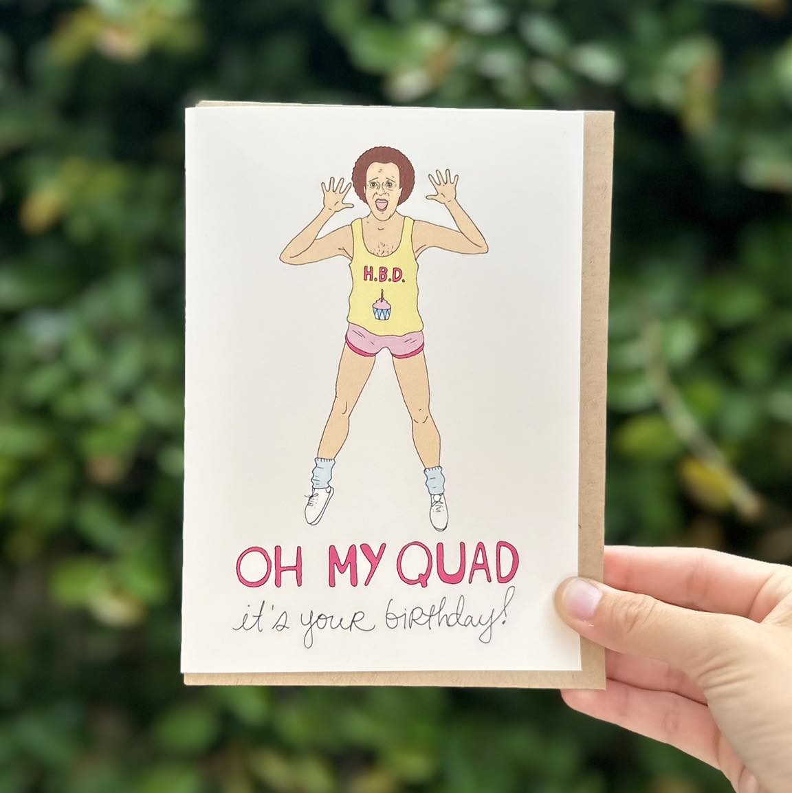 Oh My Quad Birthday Card