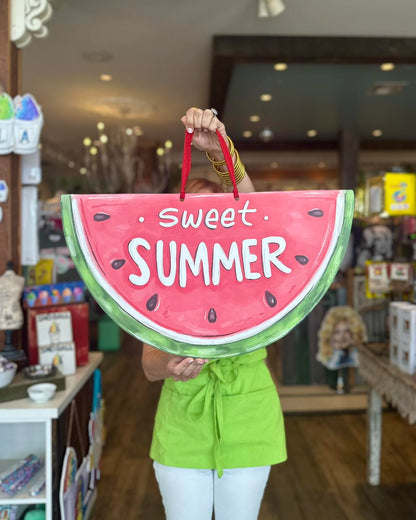 Sweet Summer Watermelon Door Hanger