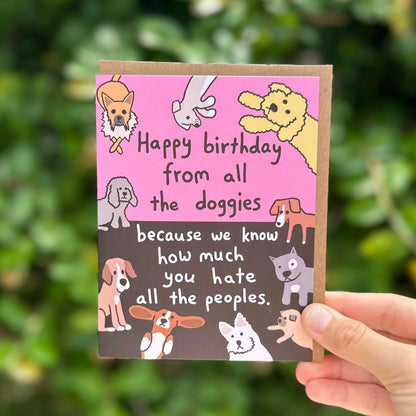 Doggies Happy Birthday Card