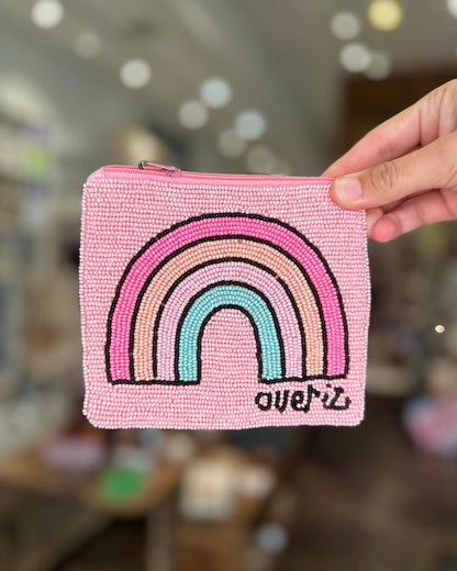 Over It Rainbow Beaded Pouch