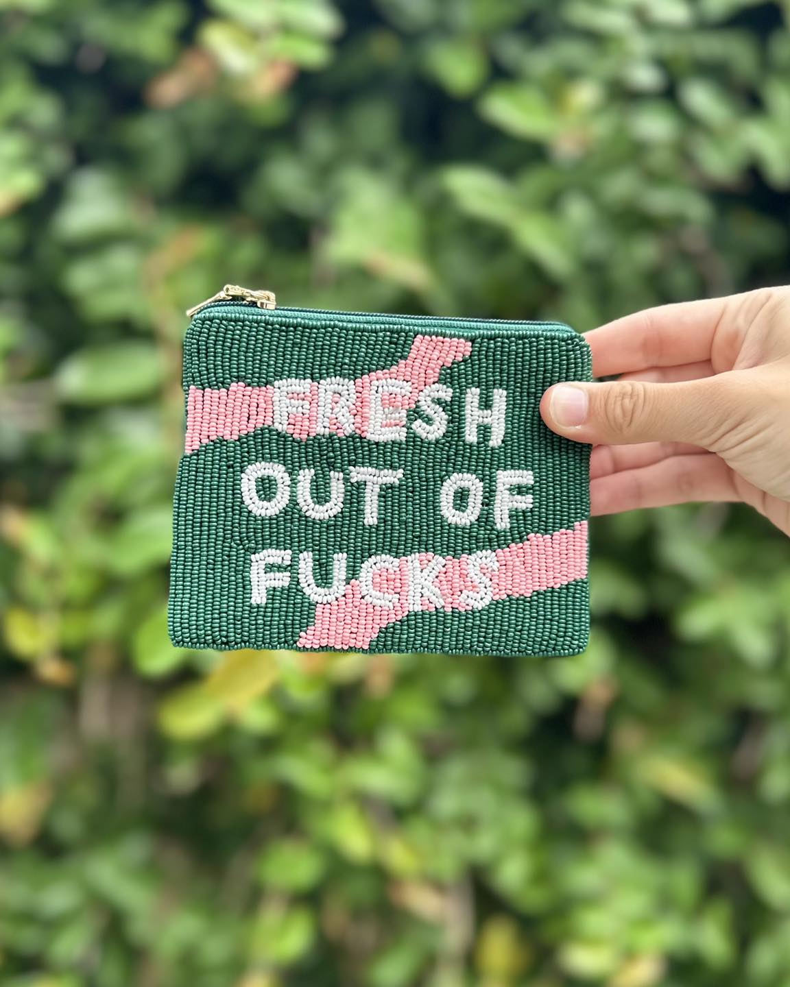 Fresh Out Beaded Pouch