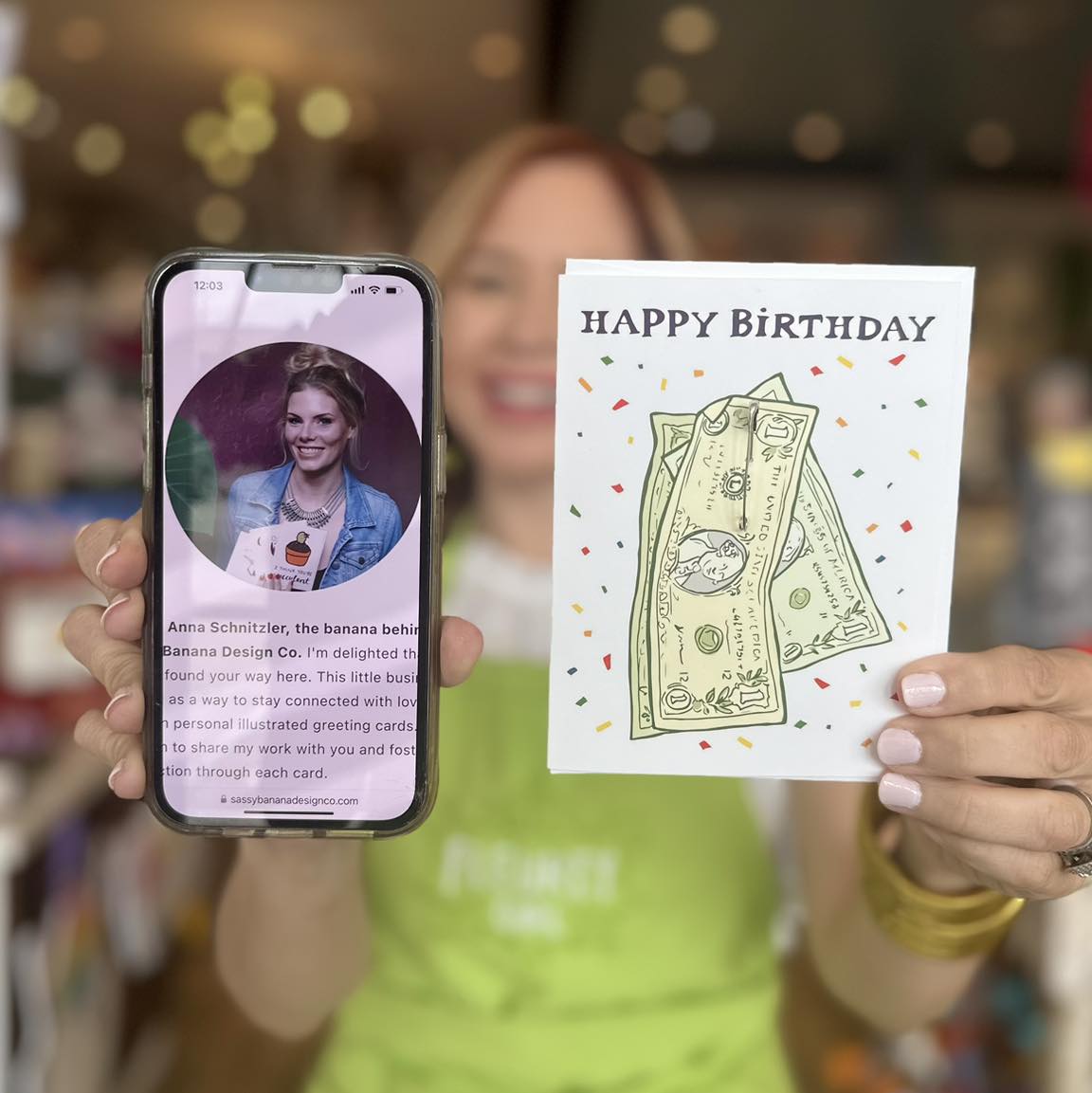 Pin a Dolla' Birthday Card