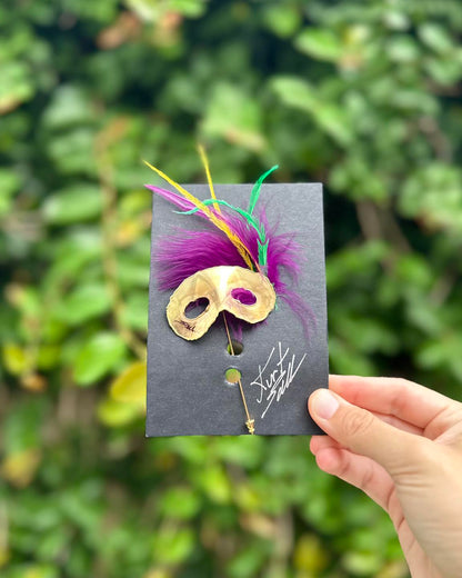 Mardi Gras Mask Lapel Pin