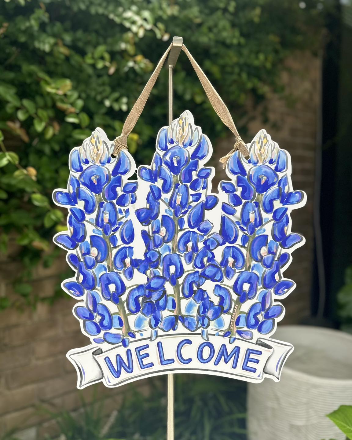 Bluebonnet Welcome Door Hanger