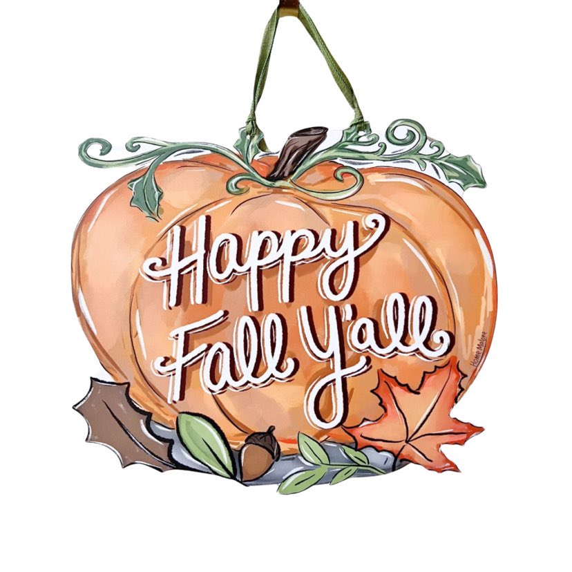 Happy Fall Y'all Door Hanger