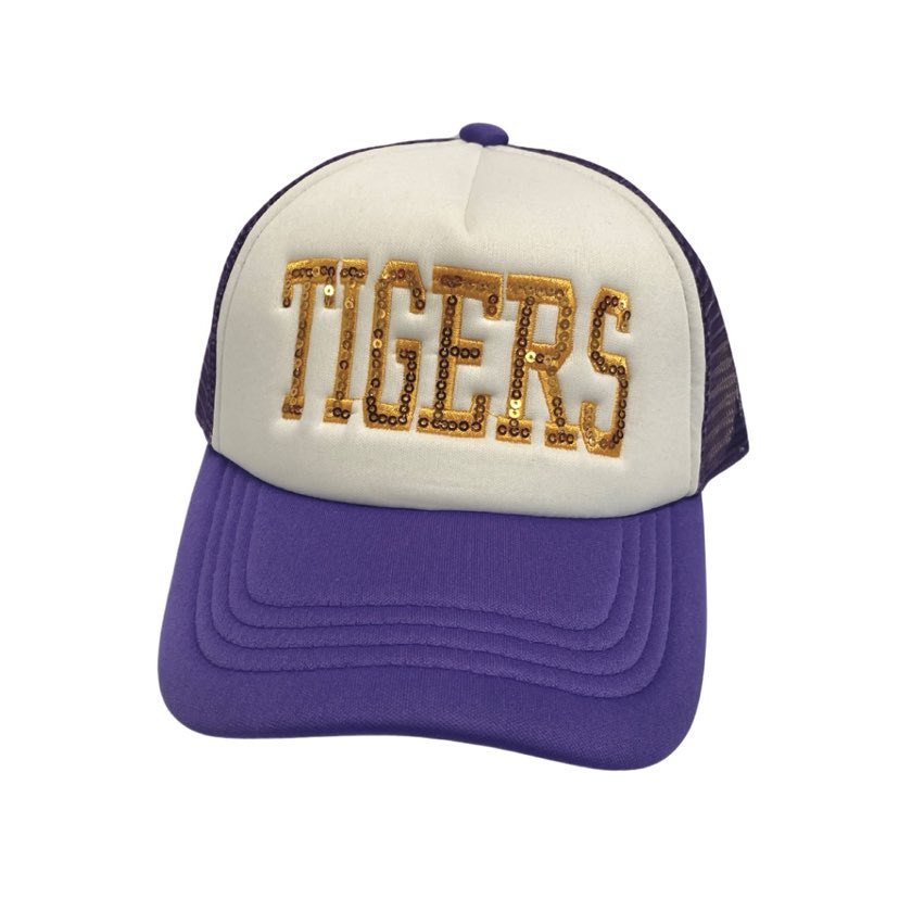 Sequin Tigers Trucker Hat