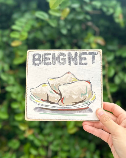 Beignet Wood Sign