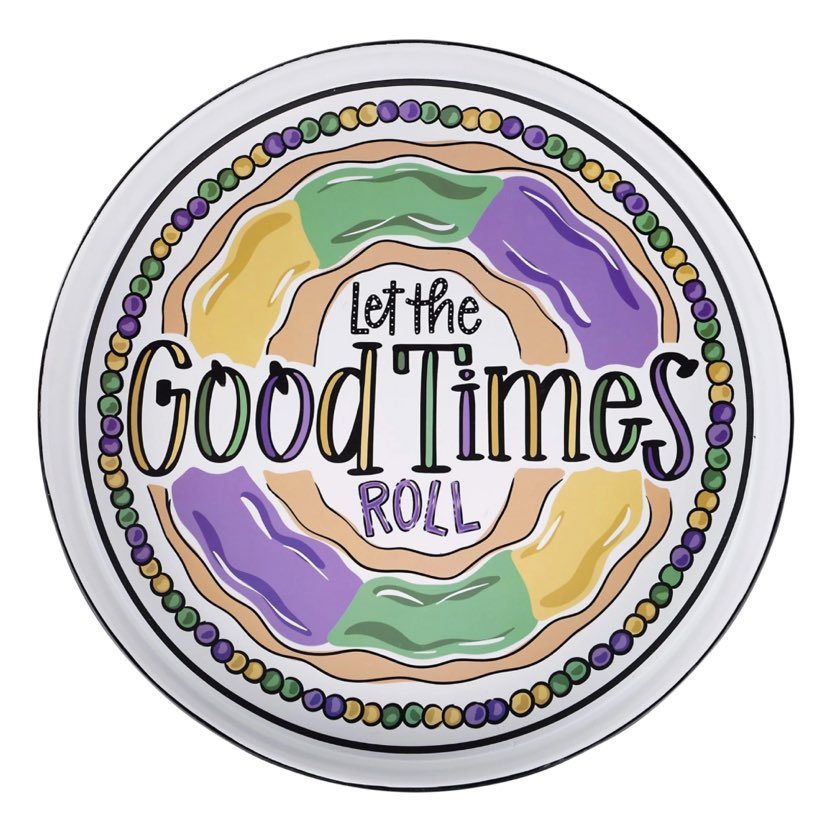 Let the Good Times Roll King Cake Stand