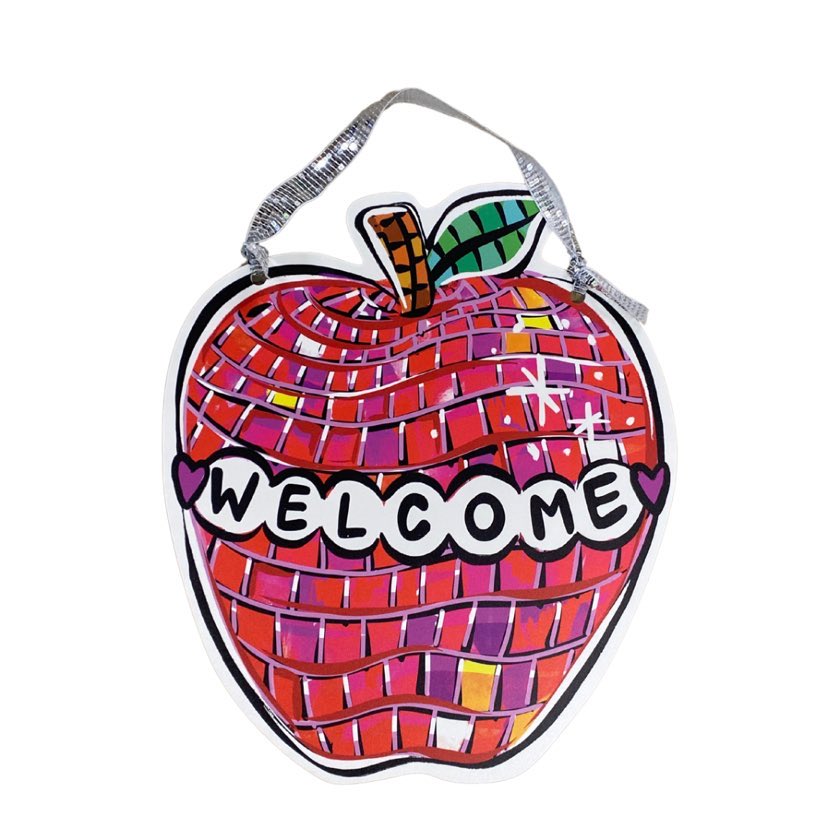 Welcome Apple Door Hanger