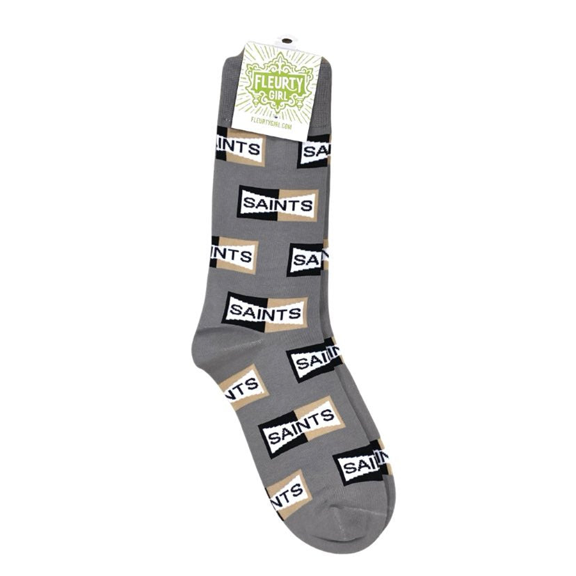 Two-Tone Saints Socks