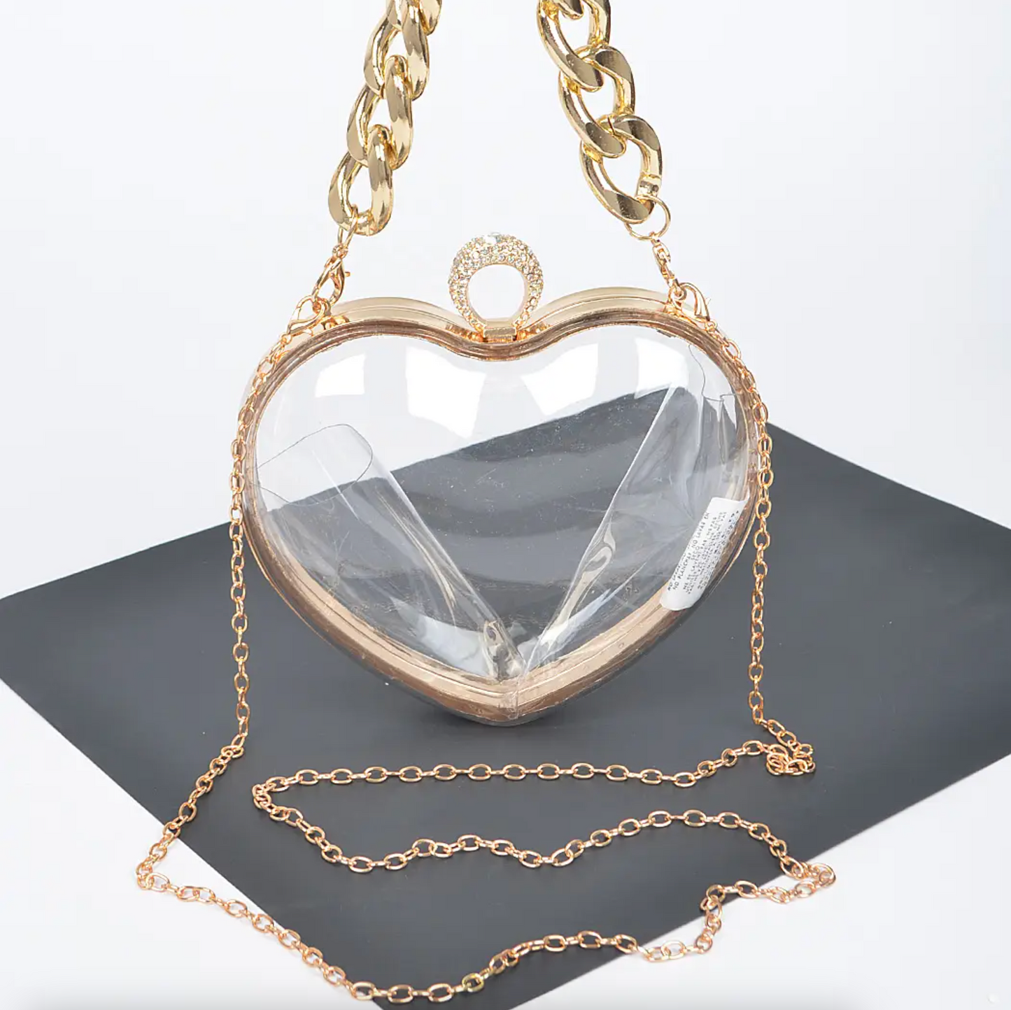 Acrylic Heart Clear Purse