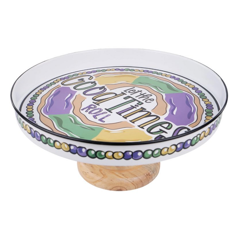 Let the Good Times Roll King Cake Stand