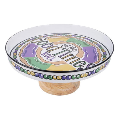 Let the Good Times Roll King Cake Stand