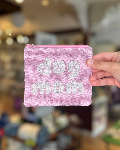 Dog Mom Beaded Pouch