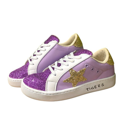 Purple & Gold Tigers Shoes