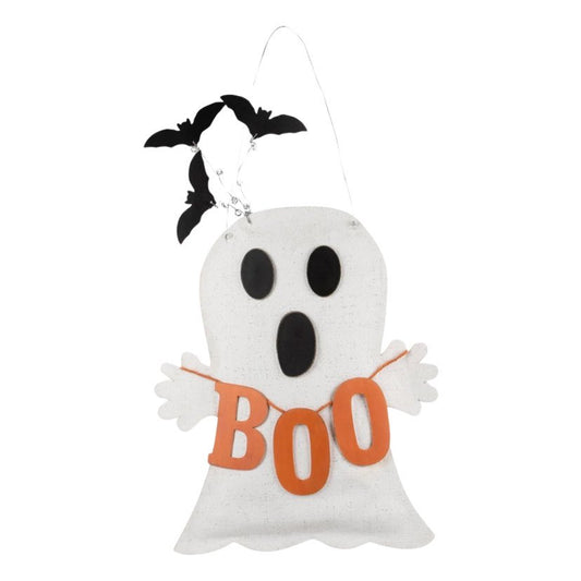 Boo Ghost Burlap Door Hanger