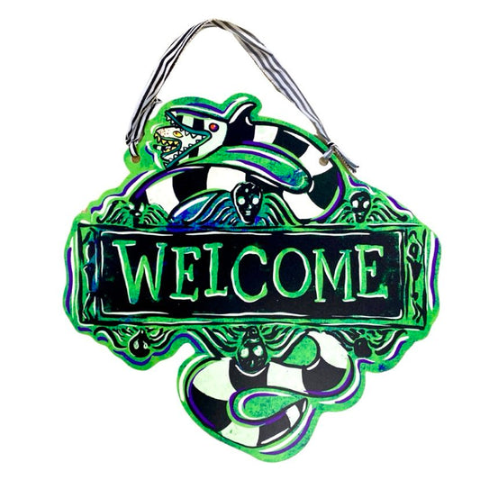 Beetlejuice Welcome Door Hanger