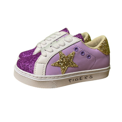 Purple & Gold Tigers Shoes, Kids