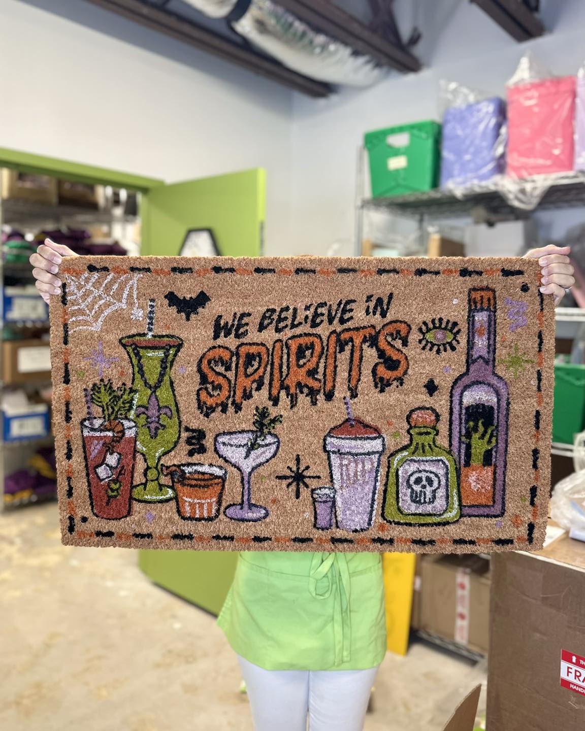 We Believe in Spirits Door Mat