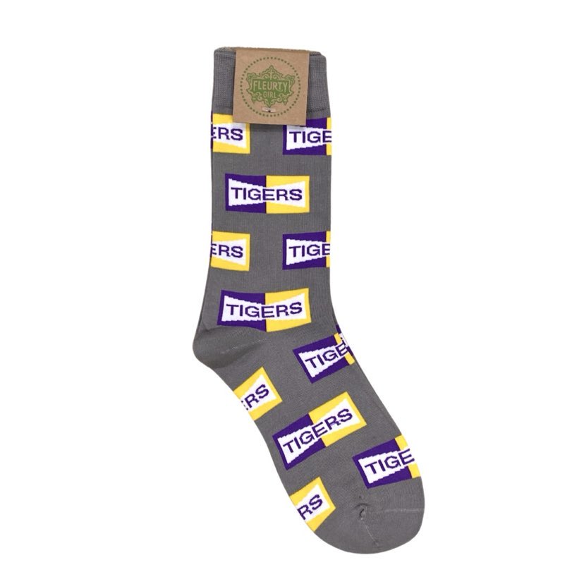 Two-Tone Tigers Socks