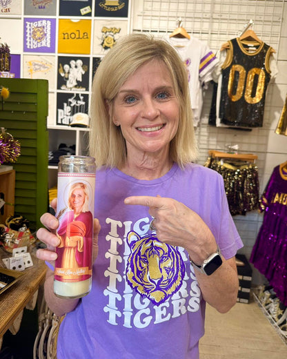 Kim Mulkey Saint Candle