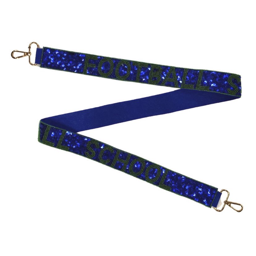 Football School Sequin Purse Strap