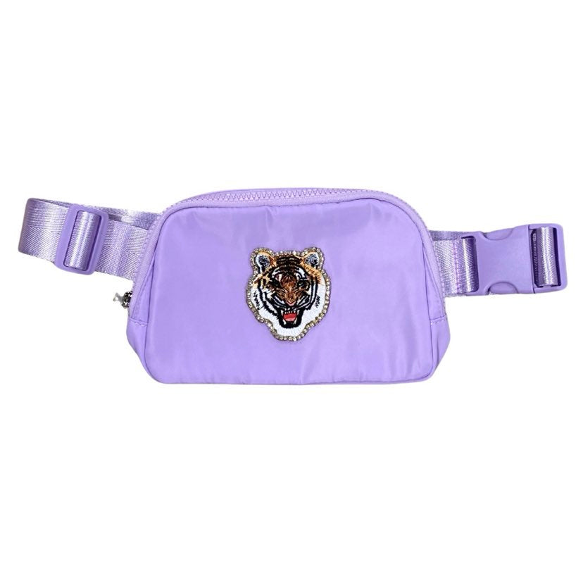 Tiger Head Bling Fanny Pack