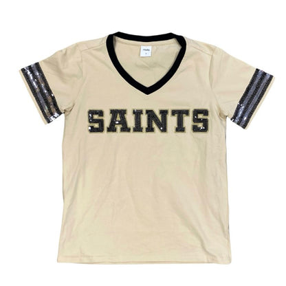 Saints Sequin Jersey, Gold – Fleurty Girl1