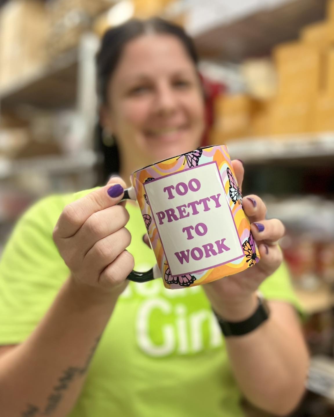 Too Pretty To Work Mug