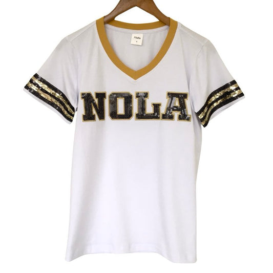 NOLA Sequin Jersey, White