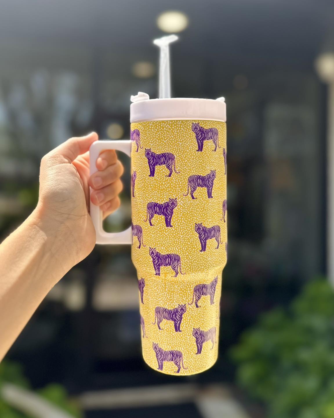 Polka Dot Tiger Tumbler