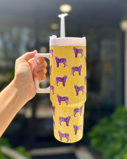 Polka Dot Tiger Tumbler