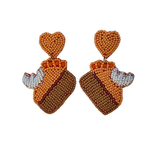 Pumpkin Pie Beaded Earrings