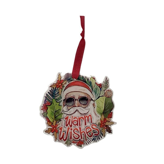 Warm Wishes Santa Acrylic Ornament