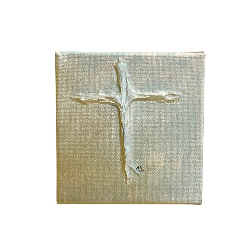 Hand Painted Cross Canvas