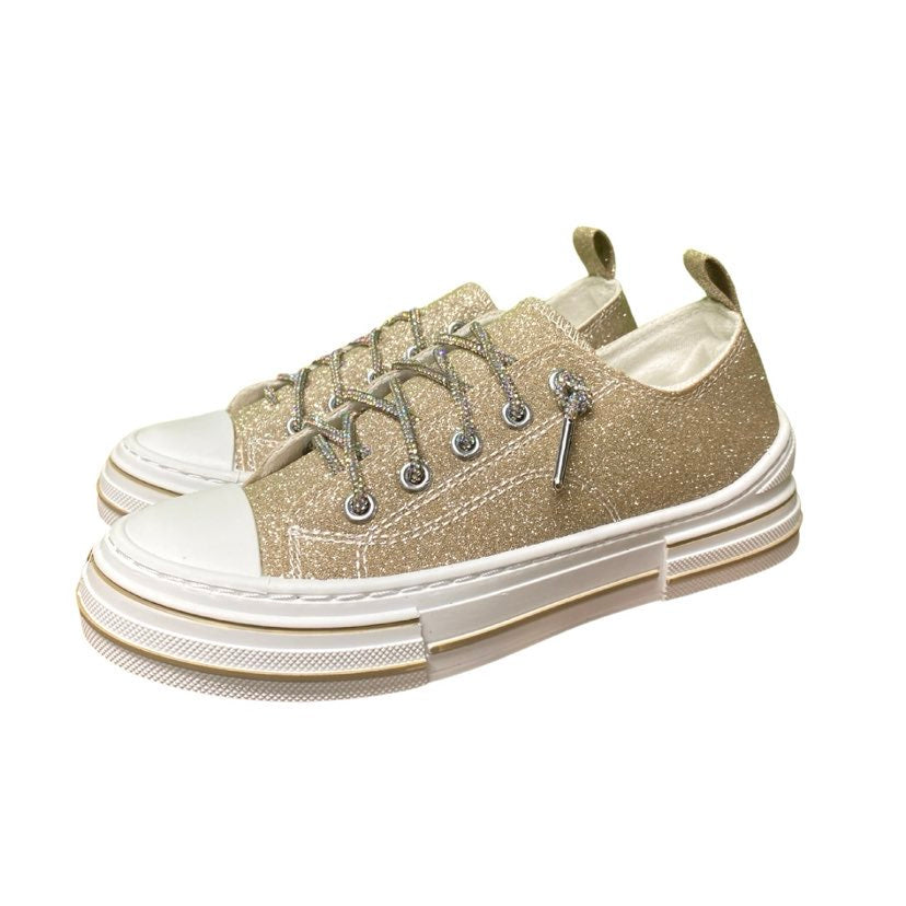 Gold Aman Glitter Shoes