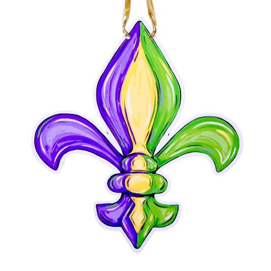 Mardi Gras Fleur de Lis Door Hanger