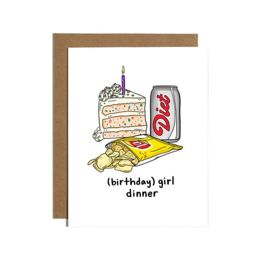 Girl Dinner Card