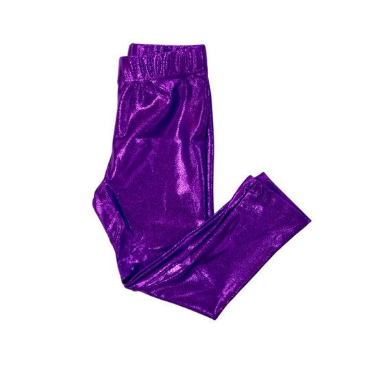 Purple Shimmer Leggings, Kids