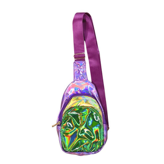 Iridescent Mardi Gras Sling Backpack