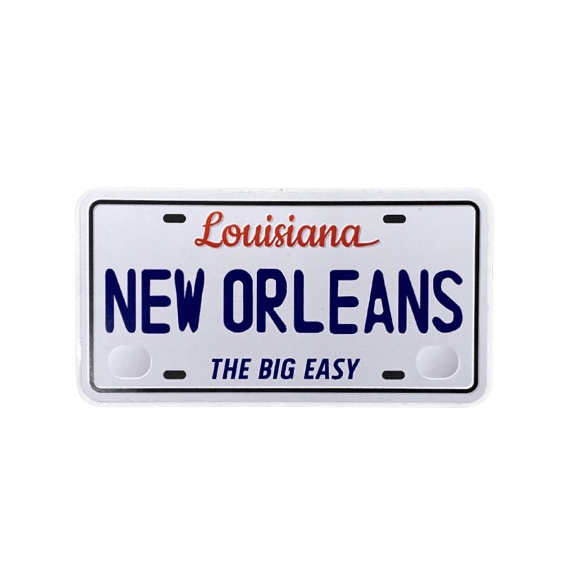 New Orleans License Plate Sticker