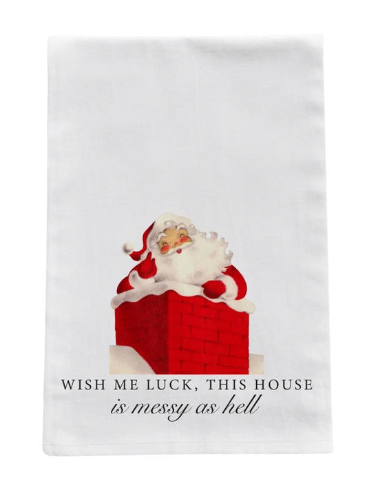 Wish me Luck Santa Towel