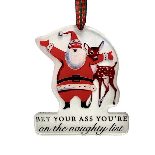 Naughty List Acrylic Ornament