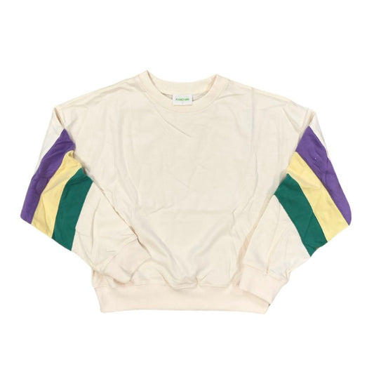 Pastel Stripe Mardi Gras Sweatshirt