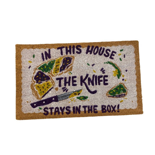 Knife in the Box Door Mat